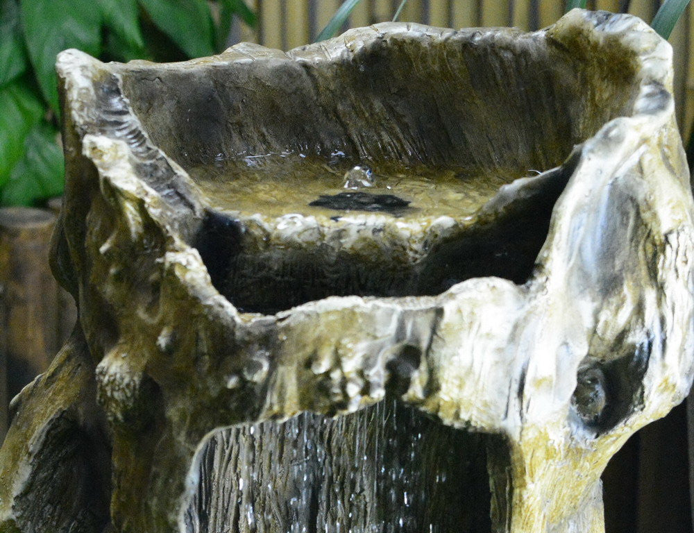Wood Land Solar Water Fountain