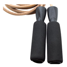 SAS Jump Rope for Cardio Training Leather Black Rope w/ Foam Handle - Open Box