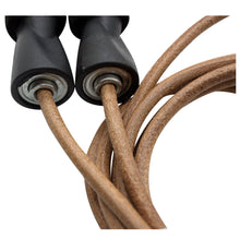 SAS Jump Rope for Cardio Training Leather Black Rope w/ Foam Handle - Open Box