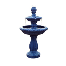 Solar 2 Tier Tulip Water Fountain with Timer and LED Lights