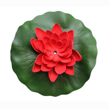 ASC Solar Powered Water Floating Lotus Fountain with Water Pump Red - Open Box