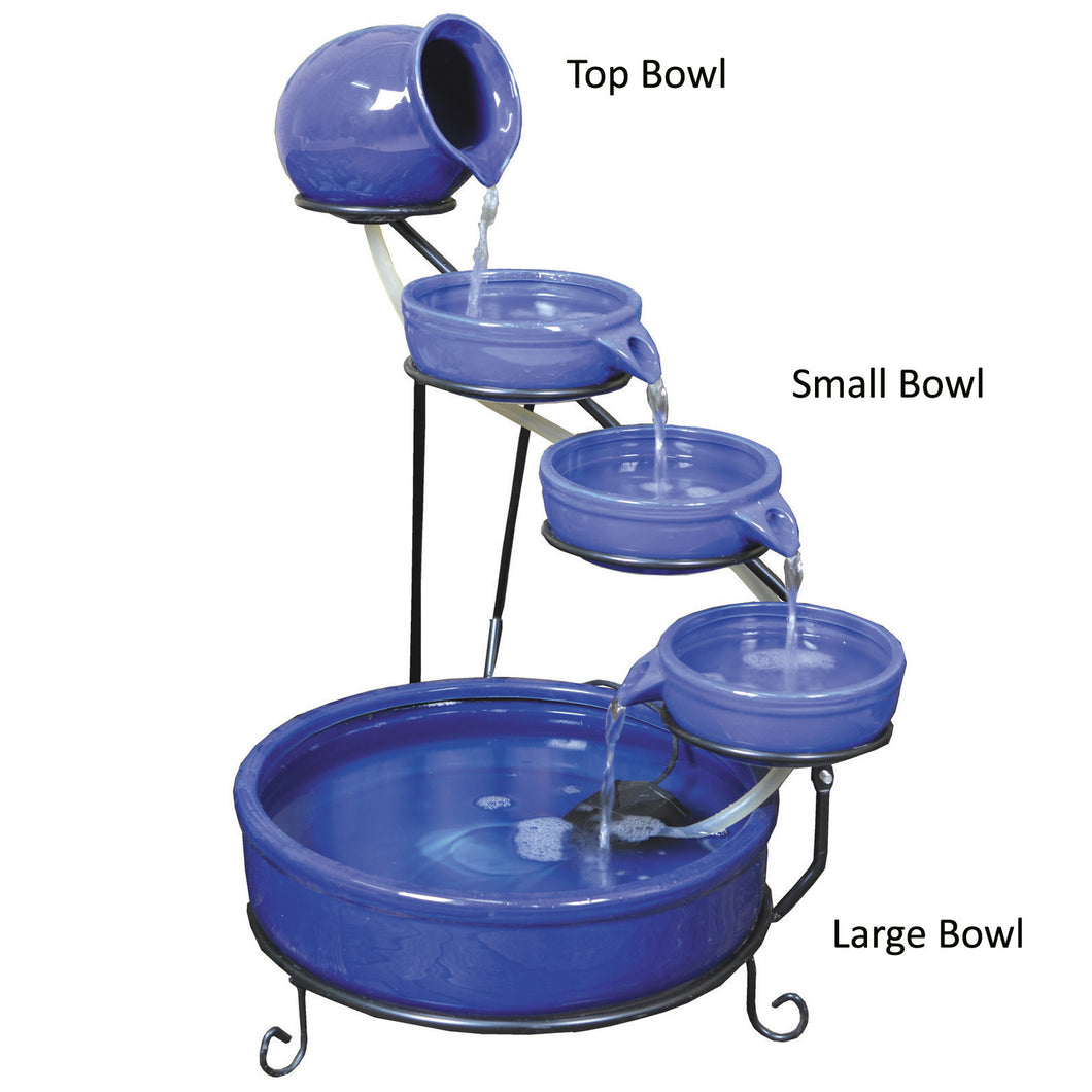 ASC Terracotta Sundance Ceramic Solar Water Fountain Replacement Bowl